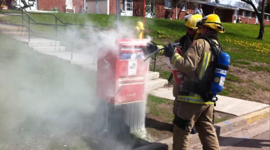 Mailbox Fire On Court Street