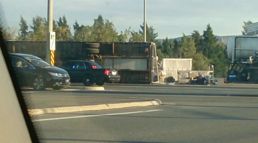 Transport Tipped Over