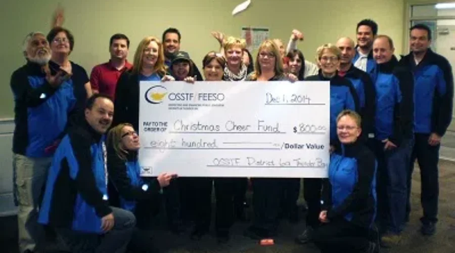 Teachers Union Donates To Christmas Cheer