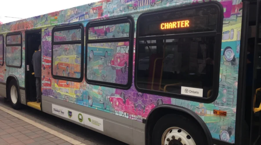 Transit Bus Moving Showcase Of Local Art