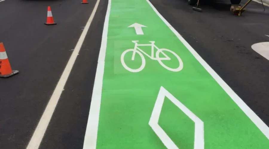 The City Trying Out Green Bike Lanes