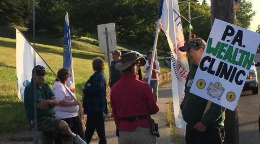 Over 200 Picketers Surround PA Health Centre