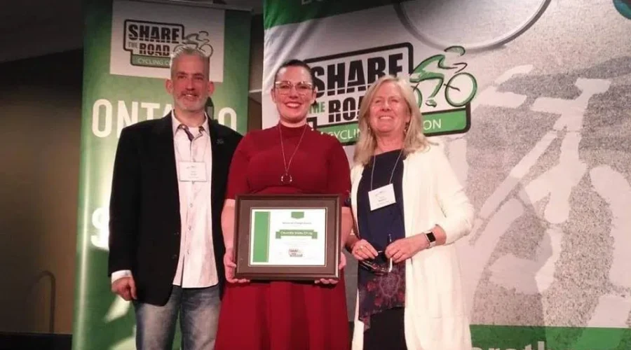 Councillor Gets Bike Award