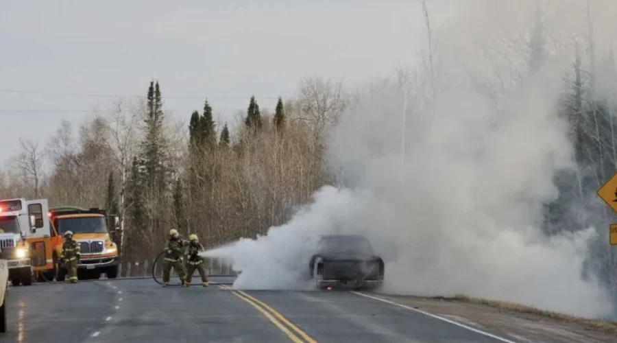 Truck Fire On 527 Quickly Controlled