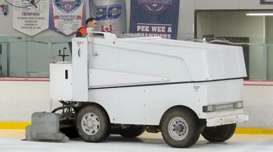 Players Push Zamboni