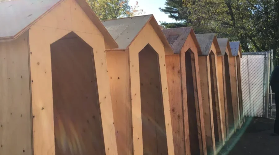 VIDEO: Students Build Crossing Guard Huts For City
