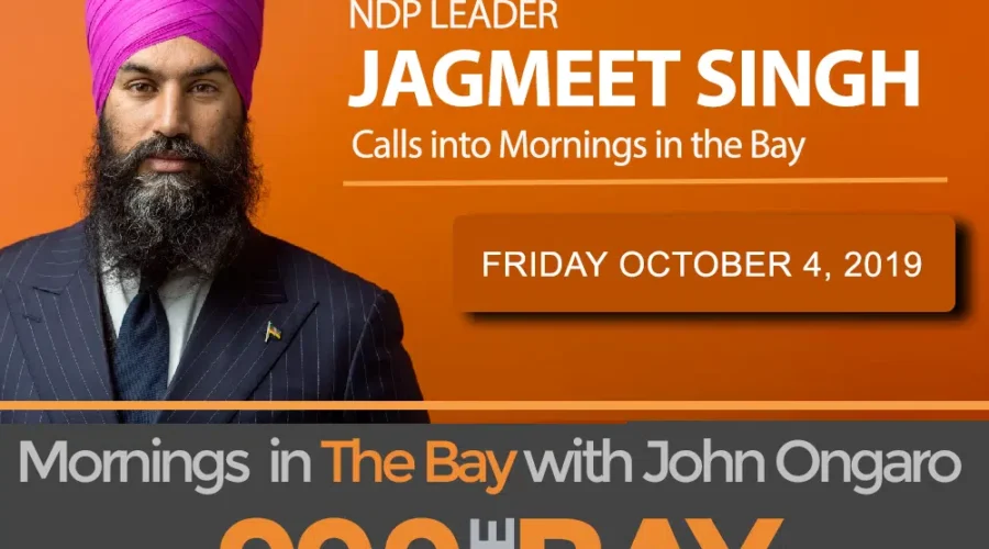 NDP Leader Jagmeet Singh with John Ongaro