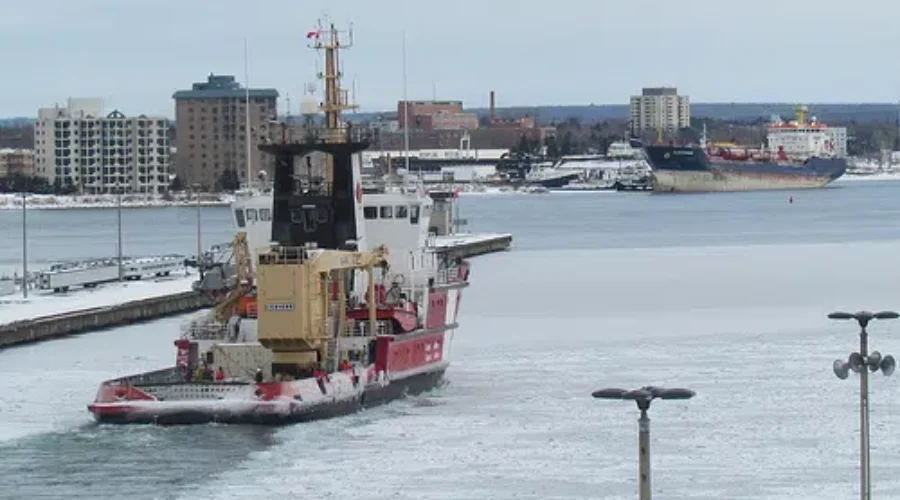 Ice Breakers Working In The Port