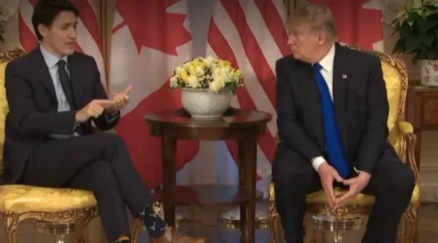 Trudeau & Trump Talk Defence Spending