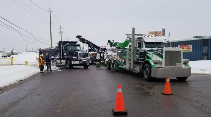 Truck Flips In Ditch On Hewitson