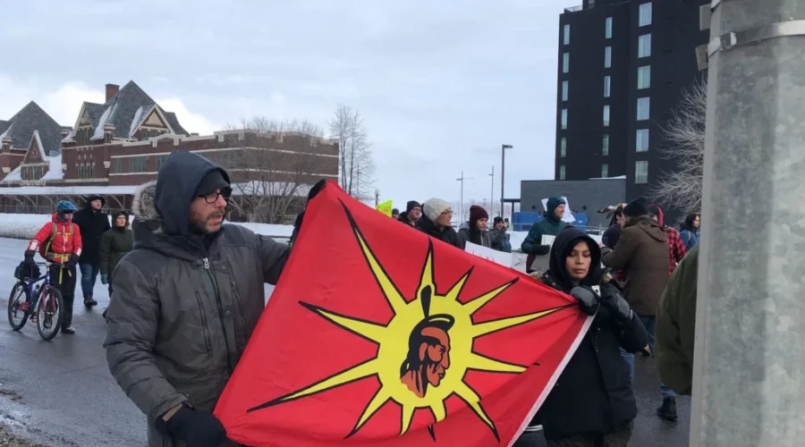 VIDEO: Police Directing Traffic For Pipeline Protest