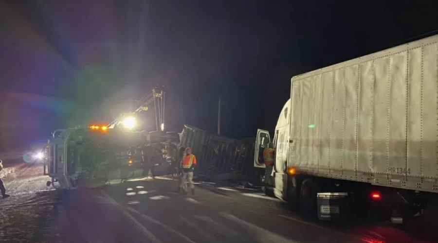Highway 17 Partially Closed Near Upsala