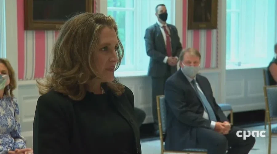 Freeland Sworn In As Finance Minister
