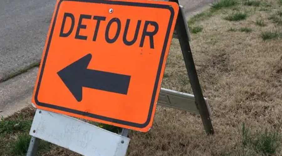 Road Work Closing Two Streets