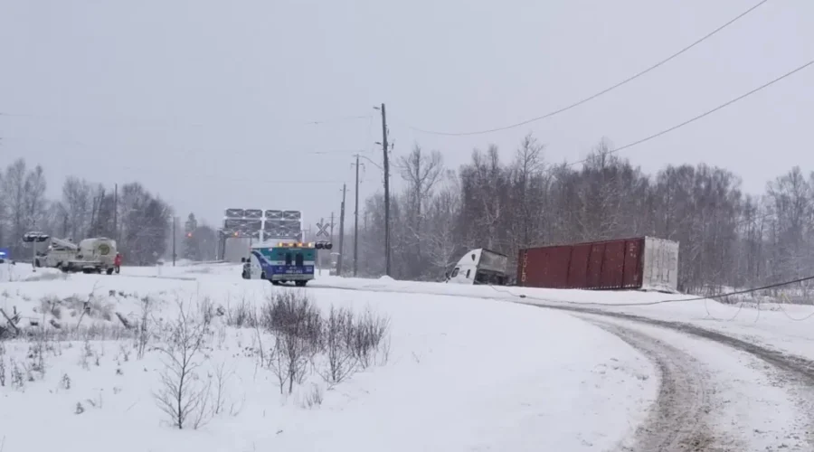 Driver Ok After Power Lines Land On Truck