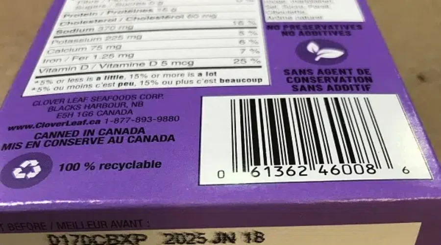 Clover Leaf Canned Sardine Recall