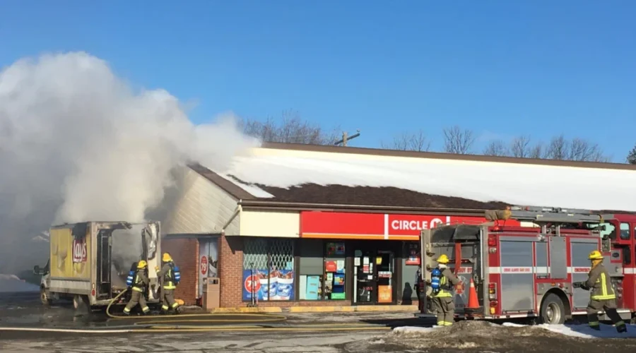 Potato Chip Delivery Van Catches Fire