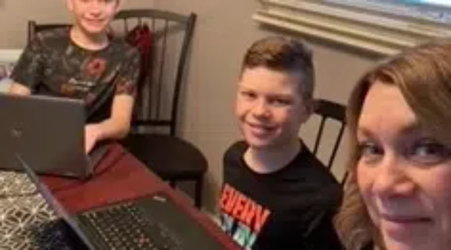Local Family Adapting To Virtual Learning