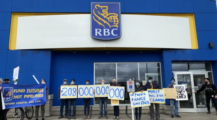 Local Climate Protest At RBC Bank