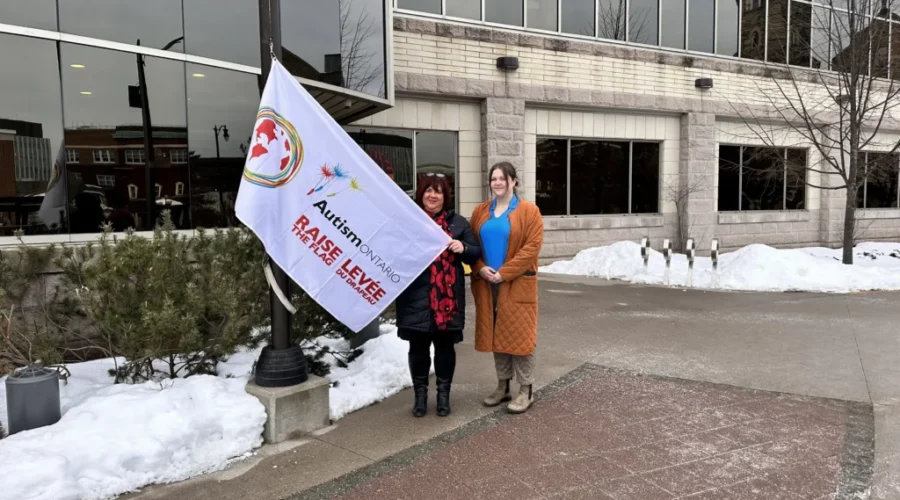 Thunder Bay raising a flag for World Autism Day