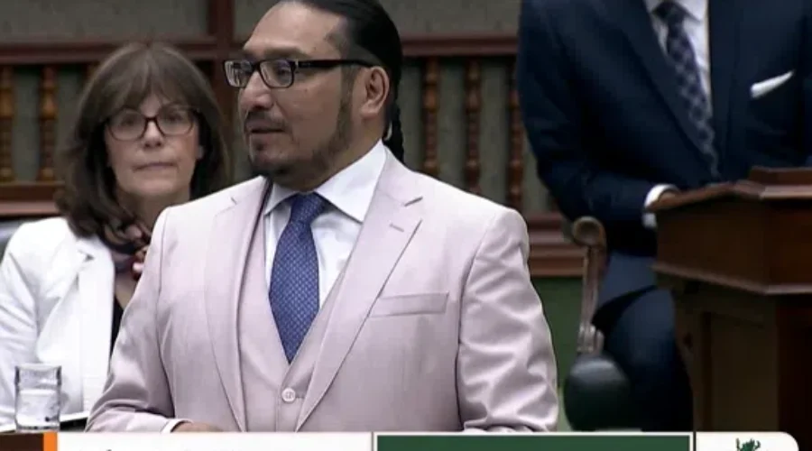Mamakwa delivers speech at Queen’s Park in Oji-Cree