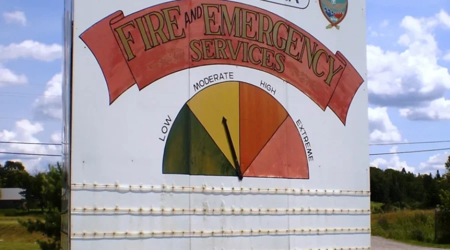 Forest fire hazard low to moderate