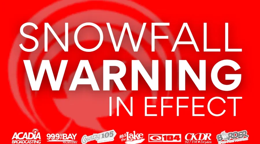Snowfall warning now issued for northwestern Ontario