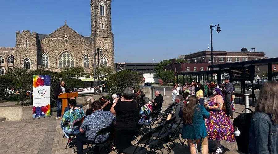 Flag raising at city hall launches Pride Month in Thunder Bay