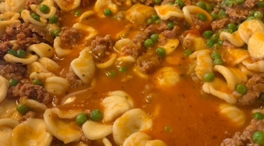 Leftover pasta and meatballs?  Create a family favourite!