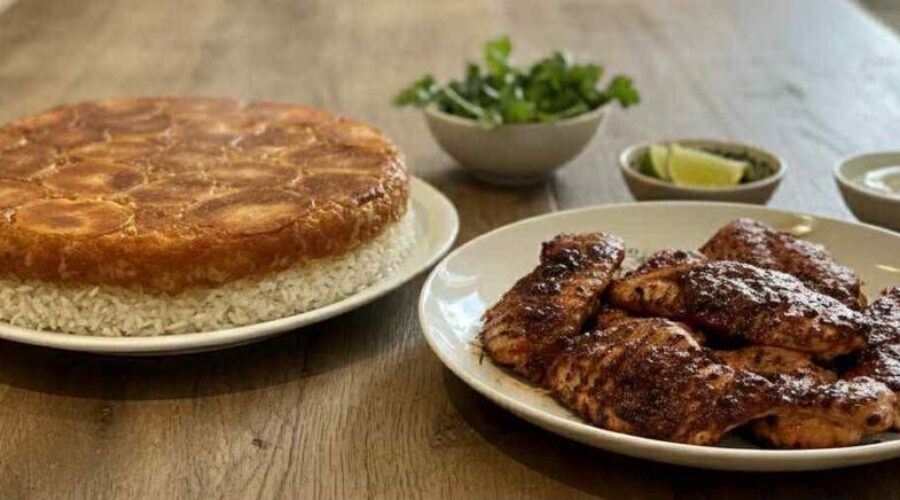 Dee-Licious Dishes: Middle Eastern Grilled Chicken Steak with Crispy Persian Rice