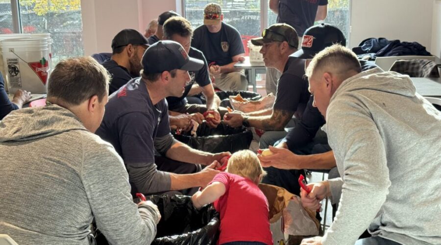 Firefighters team up with The Salvation Army for 28th annual thanksgiving dinner