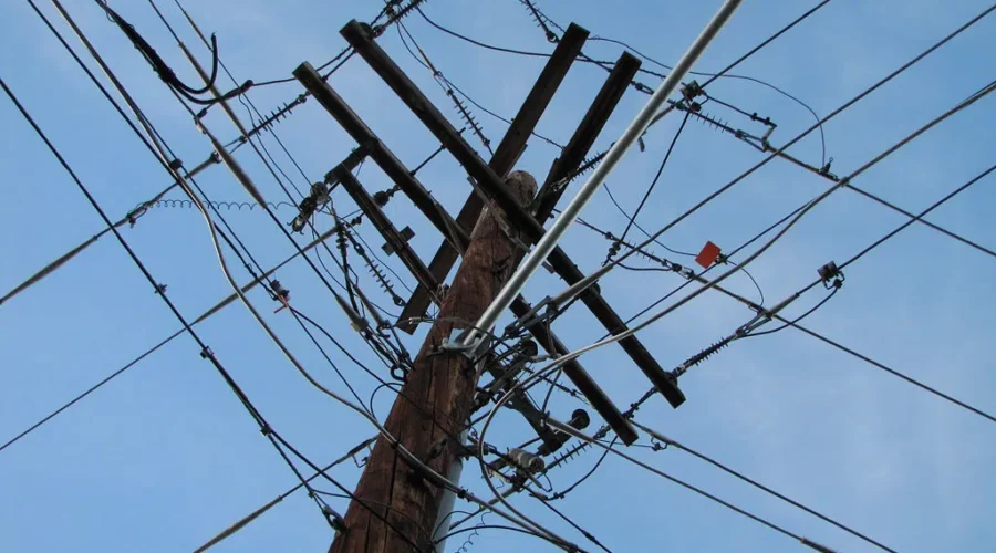 Brush burning making way for power lines