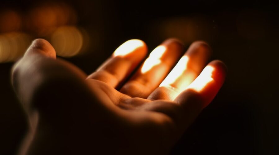 A newborn puppy, a fire, and a firefighter.