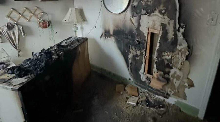 Narrow escape for Dryden family from house fire