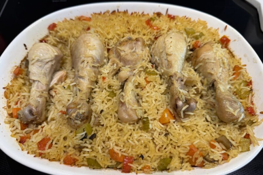 Baked chicken & rice (one-pan) foolproof, full flavour!