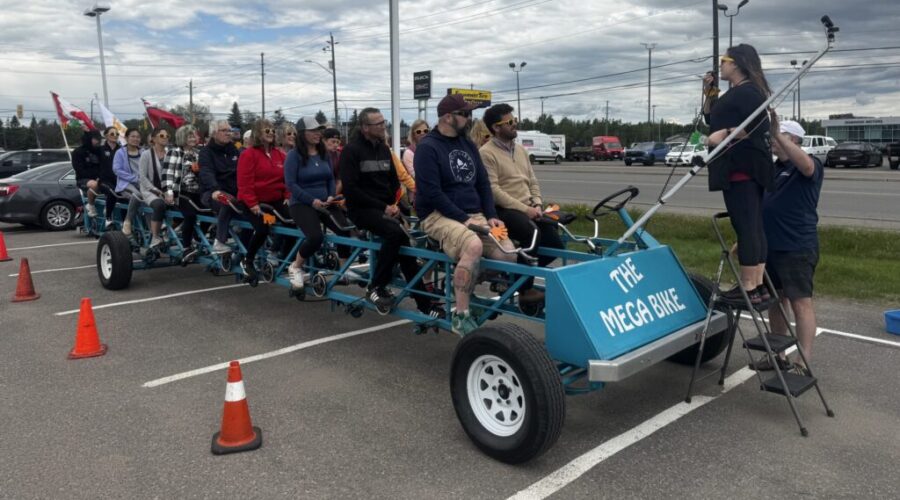 30-seater bicycle hits the streets for charity